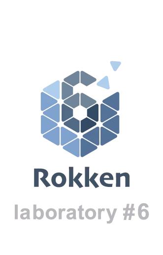 Rokken logo with laboratory number 6